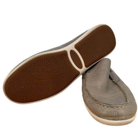 Tommy Bahama mens Thackary Leather Loafers Size 8.5 Gray - Picture 12 of 16